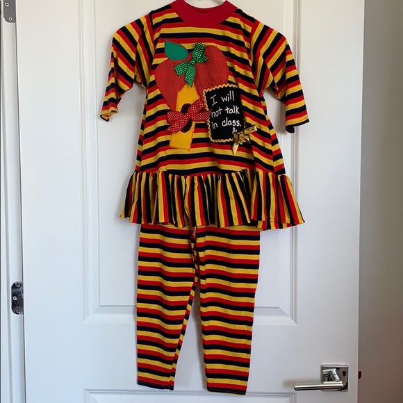 Vintage Girl’s School Two-Piece Striped Outfit - Picture 11 of 16